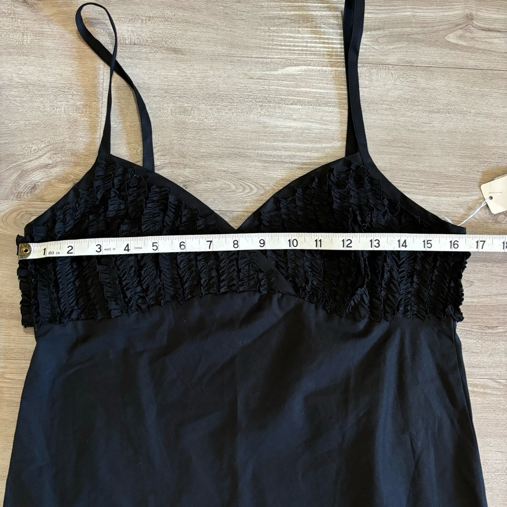 Black Ruffled Bodice Lightweight Women's M Dress Romantic Minimal Balletcore‎ - Picture 8 of 9